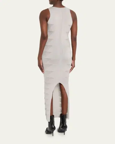 Rick Owens Geo Knit Sleeveless Maxi Dress | Thumbnail 3