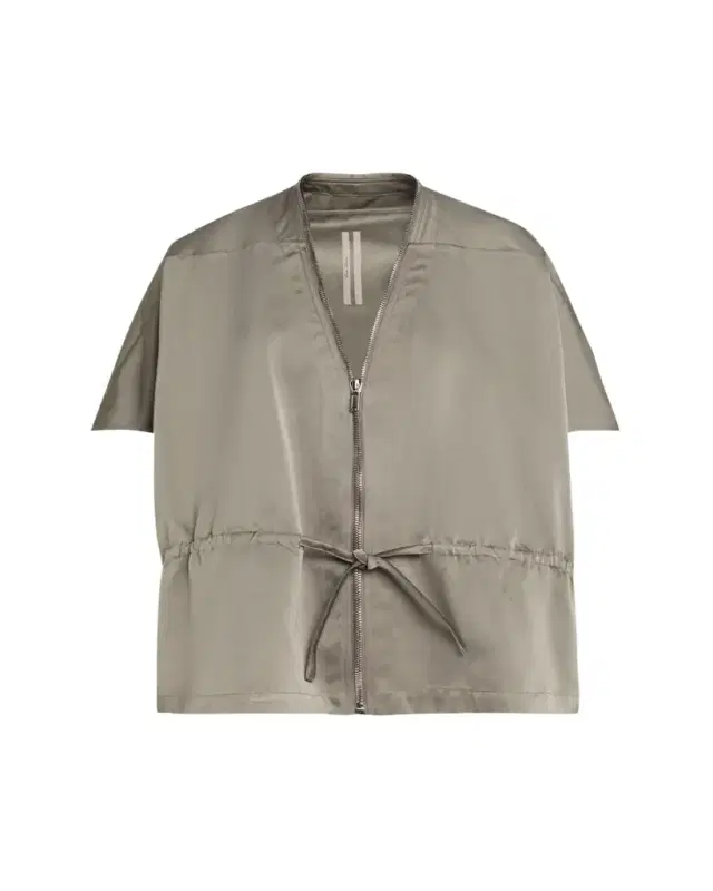 Rick Owens Short-Sleeve Satin Zip Sail Jacket