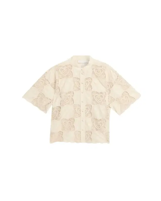 Zimmermann Wanderlust Embroidered Crochet Shirt