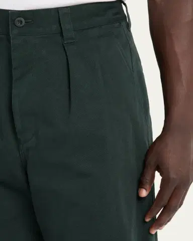 IM MEN Men's Cotton Double-Pleated Wide Leg Trousers | Thumbnail 5 IM MEN Men's Cotton Double-Pleated Wide Leg Trousers | Thumbnail 5