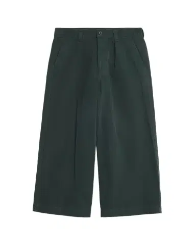 IM MEN Men's Cotton Double-Pleated Wide Leg Trousers | Thumbnail 1 IM MEN Men's Cotton Double-Pleated Wide Leg Trousers | Thumbnail 1