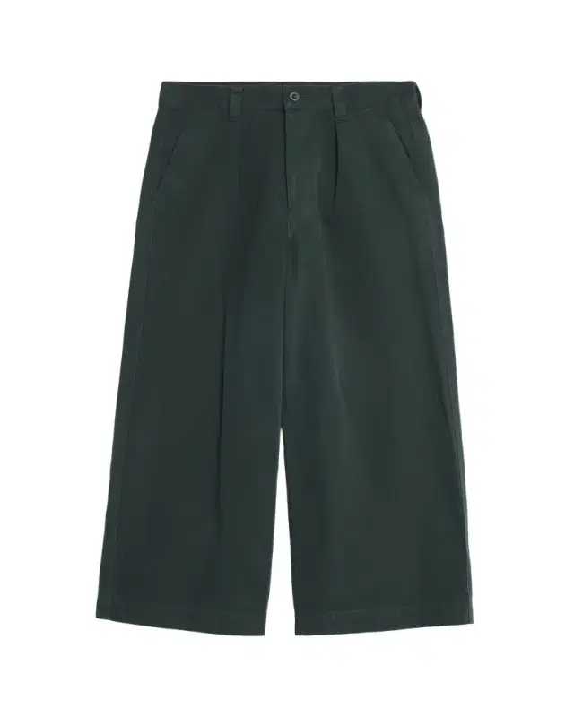 Men's Cotton Double-Pleated Wide Leg Trousers