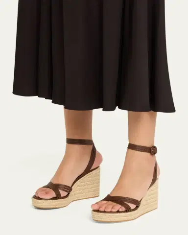 Gianvito Rossi 70mm Strappy Leather Espadrille Platform Sandals | Thumbnail 2 Gianvito Rossi 70mm Strappy Leather Espadrille Platform Sandals | Thumbnail 2