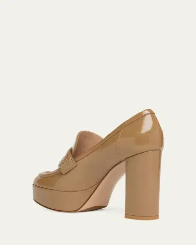 Gianvito Rossi 70mm Patent Platform Penny Loafers | Thumbnail 2