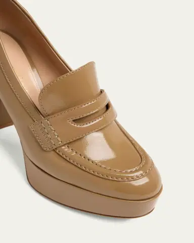 Gianvito Rossi 70mm Patent Platform Penny Loafers | Thumbnail 3