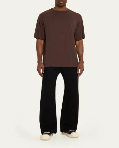 Rick Owens Men's Viscose & Silk Crewneck T-Shirt | Thumbnail 2