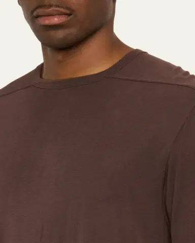 Rick Owens Men's Viscose & Silk Crewneck T-Shirt | Thumbnail 5