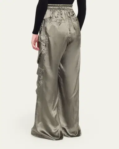 Rick Owens Belas Satin Wide-Leg Cargo Pants | Thumbnail 3 Rick Owens Belas Satin Wide-Leg Cargo Pants | Thumbnail 3
