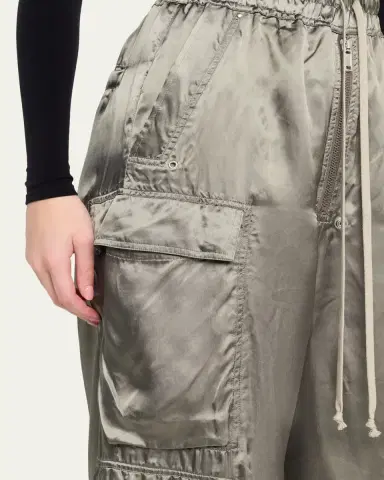 Rick Owens Belas Satin Wide-Leg Cargo Pants | Thumbnail 5 Rick Owens Belas Satin Wide-Leg Cargo Pants | Thumbnail 5