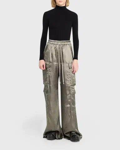 Rick Owens Belas Satin Wide-Leg Cargo Pants | Thumbnail 6 Rick Owens Belas Satin Wide-Leg Cargo Pants | Thumbnail 6