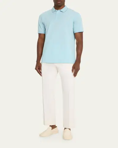 Giorgio Armani Men's Cotton Pique Polo Shirt | Thumbnail 2 Giorgio Armani Men's Cotton Pique Polo Shirt | Thumbnail 2