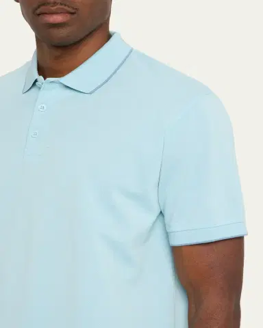Giorgio Armani Men's Cotton Pique Polo Shirt | Thumbnail 5 Giorgio Armani Men's Cotton Pique Polo Shirt | Thumbnail 5