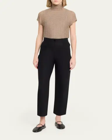 Issey Miyake Wooly Pleats Mock-Neck Top | Thumbnail 2