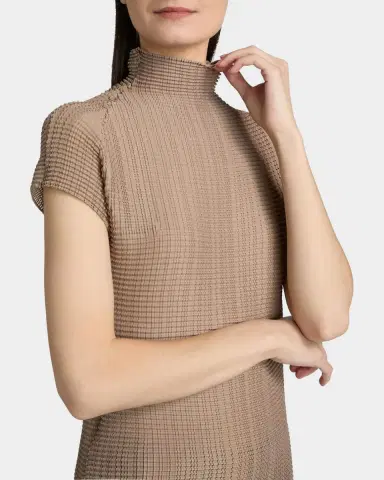 Issey Miyake Wooly Pleats Mock-Neck Top | Thumbnail 9
