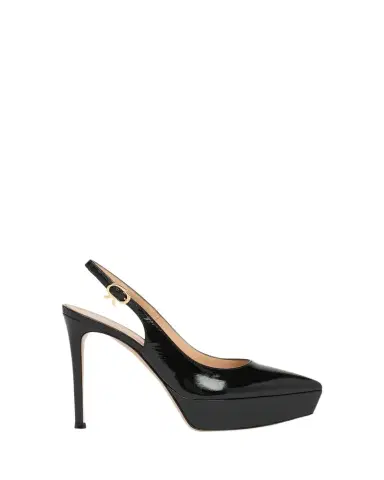 Gianvito Rossi 85mm Dasha Patent Leather Platform Slingback Pumps | Thumbnail 1 Gianvito Rossi 85mm Dasha Patent Leather Platform Slingback Pumps | Thumbnail 1
