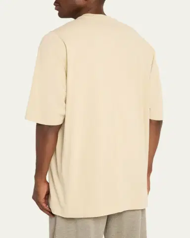 Rick Owens Men's Oversized Cotton Jersey T-Shirt | Thumbnail 3 Rick Owens Men's Oversized Cotton Jersey T-Shirt | Thumbnail 3