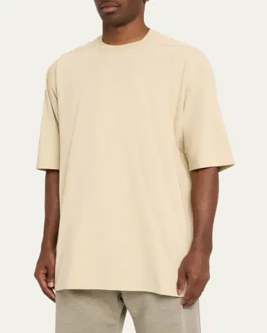 Rick Owens Men's Oversized Cotton Jersey T-Shirt | Thumbnail 4 Rick Owens Men's Oversized Cotton Jersey T-Shirt | Thumbnail 4
