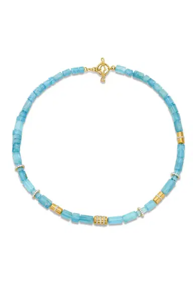 EDINA KISS Aquamarine Beaded Necklace | Thumbnail 1 EDINA KISS Aquamarine Beaded Necklace | Thumbnail 1