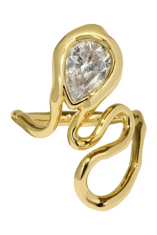 Crystal Asterales Floating Vine Ring