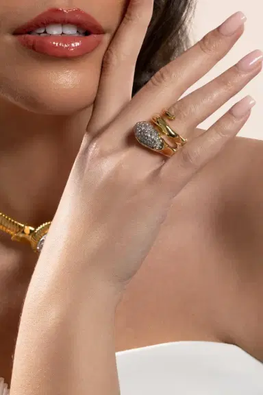 ALEXIS BITTAR Crystal Coiled Pebble Solaneles Ring | Thumbnail 4 ALEXIS BITTAR Crystal Coiled Pebble Solaneles Ring | Thumbnail 4