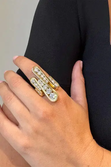 Melissa Kaye Diamond Large Daphne Joy Ring | Thumbnail 3
