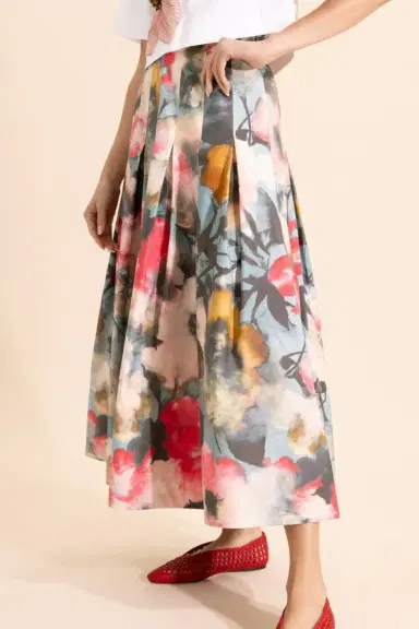 Lela Rose Floral Drape Full Skirt | Thumbnail 3