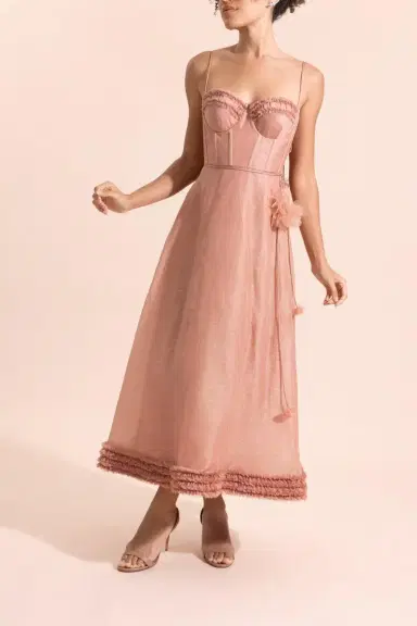 Zimmermann Luna Ruffle Midi Dress | Thumbnail 2