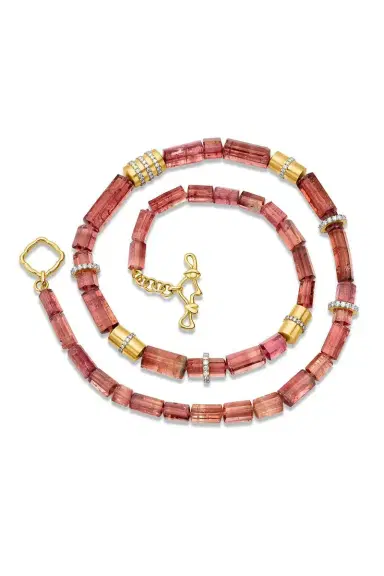 EDINA KISS Pink Tourmaline Beaded Necklace | Thumbnail 2 EDINA KISS Pink Tourmaline Beaded Necklace | Thumbnail 2