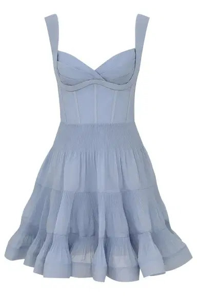 Zimmermann Pleated Draped Mini Dress | Thumbnail 1