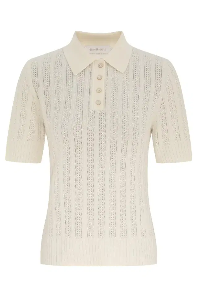 Short Sleeve Rib Knit Polo