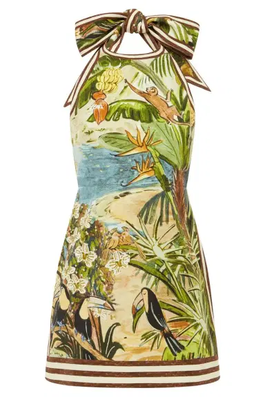 ALÉMAIS Toucan Tango Halter Mini Dress | Thumbnail 1