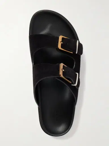 The Row Buckled Suede Slides | Thumbnail 5