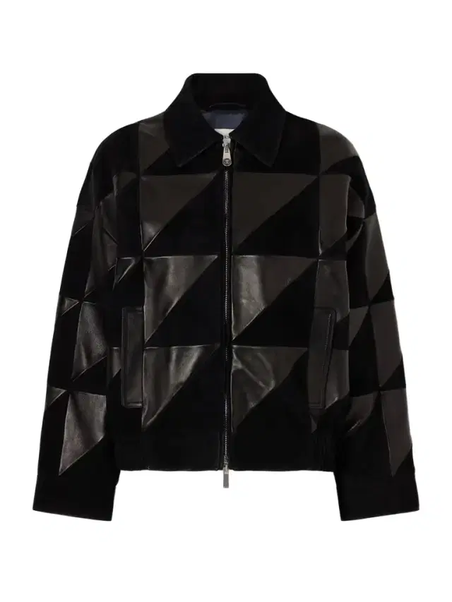 Paneled Leather Jacket