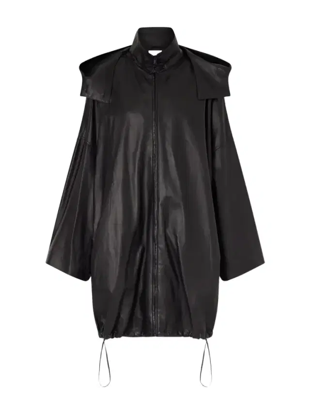 Cassandre Leather Hooded Coat