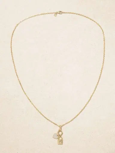 Sydney Evan Lock And Heart 14-karat Gold Diamond Necklace | Thumbnail 4 Sydney Evan Lock And Heart 14-karat Gold Diamond Necklace | Thumbnail 4