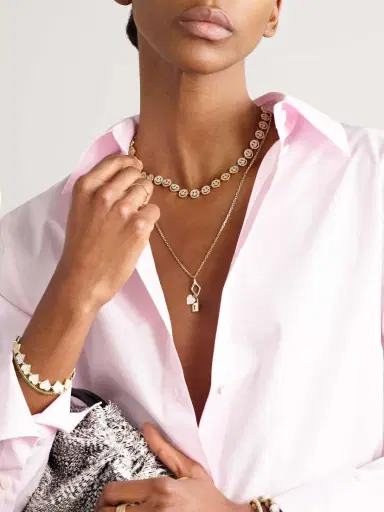 Sydney Evan Lock And Heart 14-karat Gold Diamond Necklace | Thumbnail 5 Sydney Evan Lock And Heart 14-karat Gold Diamond Necklace | Thumbnail 5