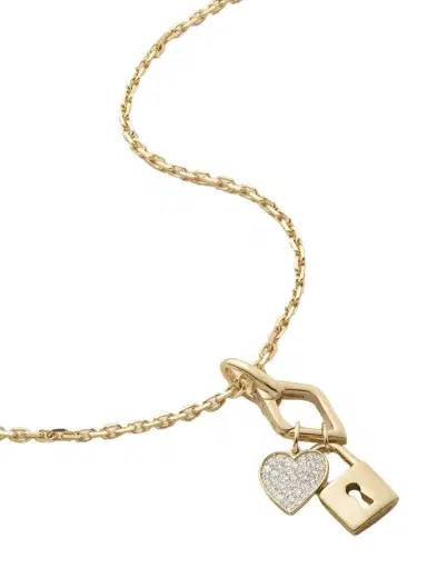 Sydney Evan Lock And Heart 14-karat Gold Diamond Necklace | Thumbnail 1 Sydney Evan Lock And Heart 14-karat Gold Diamond Necklace | Thumbnail 1