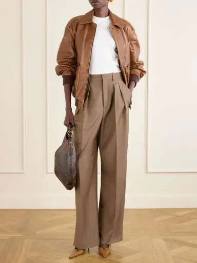 Saint Laurent Mombasa Paneled Leather Shoulder Bag | Thumbnail 3 Saint Laurent Mombasa Paneled Leather Shoulder Bag | Thumbnail 3