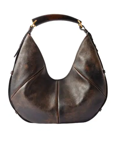 Saint Laurent Mombasa Paneled Leather Shoulder Bag | Thumbnail 1 Saint Laurent Mombasa Paneled Leather Shoulder Bag | Thumbnail 1