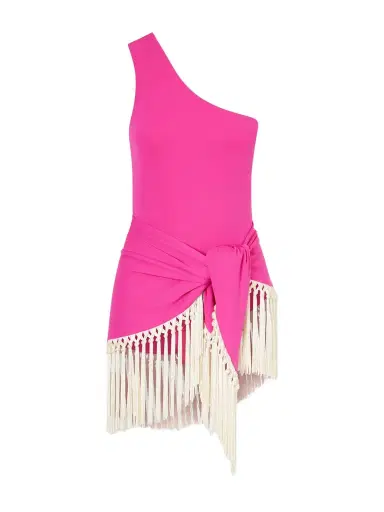 Taller Marmo Yacare Fringed One-shoulder Swimsuit | Thumbnail 1 Taller Marmo Yacare Fringed One-shoulder Swimsuit | Thumbnail 1
