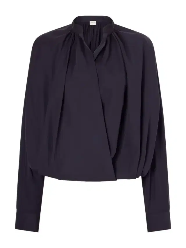 Cotton-poplin Wrap Shirt