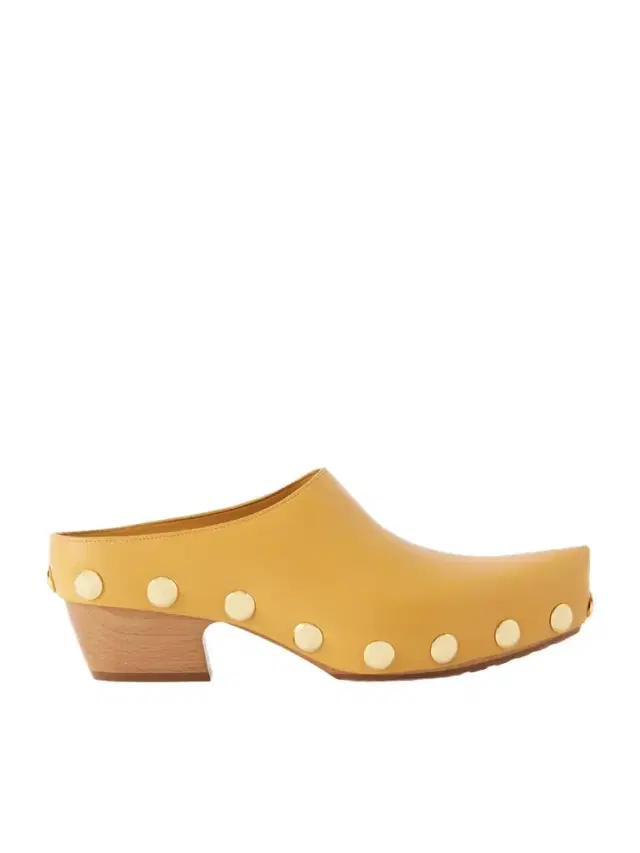 Gondola Studded Leather Clogs