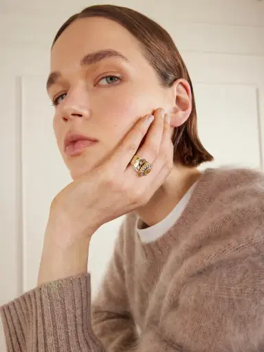 Marlo Laz Lexi Cigar Band 14-karat Gold, Citrine And Diamond Ring | Thumbnail 2 Marlo Laz Lexi Cigar Band 14-karat Gold, Citrine And Diamond Ring | Thumbnail 2