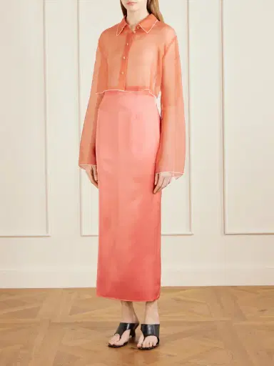 Khaite Winton Satin Midi Skirt | Thumbnail 2 Khaite Winton Satin Midi Skirt | Thumbnail 2