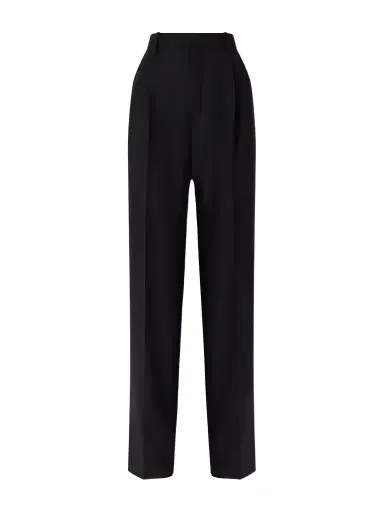 Saint Laurent Pleated Wool Straight-leg Pants | Thumbnail 1