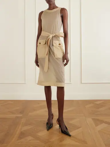 Saint Laurent Belted Shell Dress | Thumbnail 2