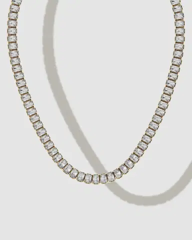 Jennifer Fisher JF Lab - Radiant Cut Tennis Necklace with Extender | Thumbnail 2 Jennifer Fisher JF Lab - Radiant Cut Tennis Necklace with Extender | Thumbnail 2