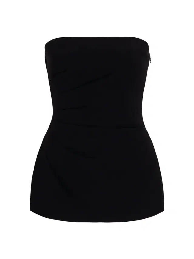 Proenza Schouler Damea Matte Double Crepe Strapless Top