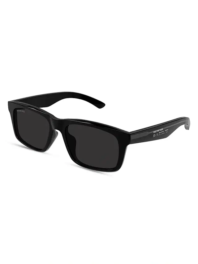 Balenciaga Men's Soho 57MM Squared Sunglasses - Black