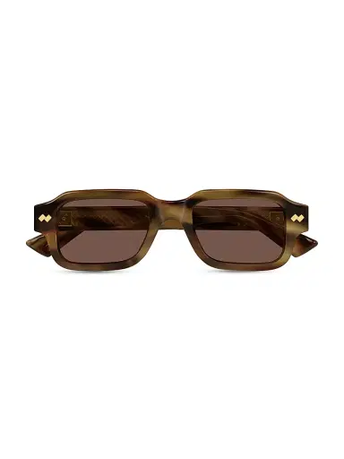 Bottega Veneta Men's Intrecciato Wirecore 50MM Rectangular Sunglasses | Thumbnail 2 Bottega Veneta Men's Intrecciato Wirecore 50MM Rectangular Sunglasses | Thumbnail 2